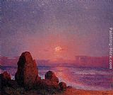 Ferdinand Loyen Du Puigaudeau Sunset of the Breton Coast painting